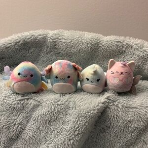 Set of Four Squishville Mini Squishmallows